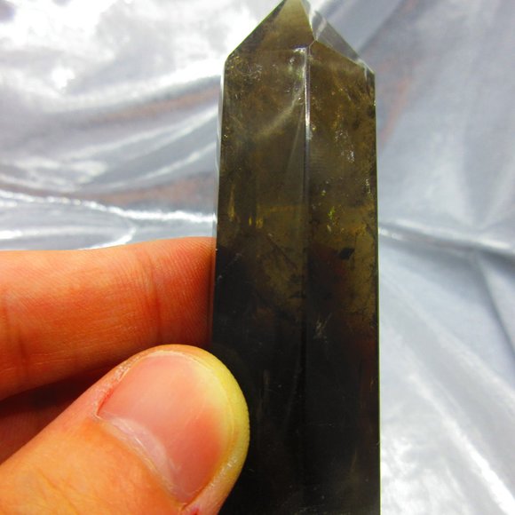 Smoky Quartz Crystal Polished Tower Generator Crystal Meditation Tool - Picture 3 of 8